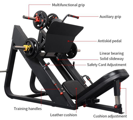 Лег Пресс Gym Equipment Средний загрузчик Сталь для фитнеса в помещении Физические упражнения