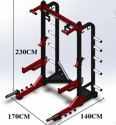 Стальная конструкция корпуса и тяжелая скамейка для унисекса Multi Power Rack Smith Machine