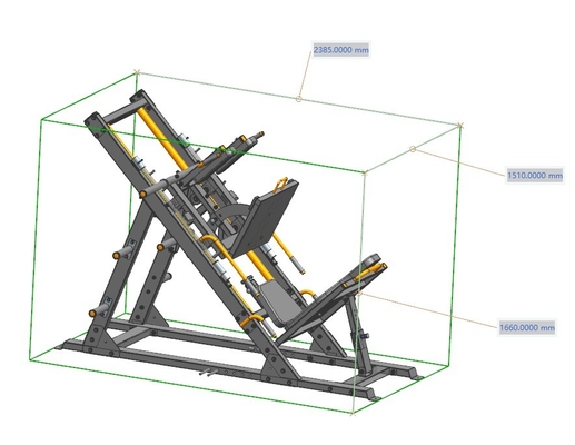 Универсальный 2 в 1 Hack Squat Leg Press Machine для силовых тренировок 2385*1510*1660 мм