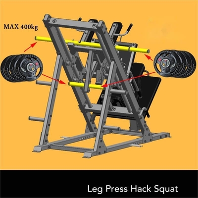Средний загрузчик 2 в 1 Hack Squat и ноги прес-машина для коммерческой тренировки силы