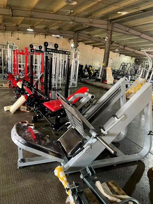 Q235 Пластина загруженные телятные Quads 45 градусов ноги пресс Хак Слайд для коммерческого фитнес-гимназии